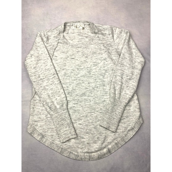 RD Style Sweaters - RD Style Womens Gray Space Dye Crew Neck Sweater Curved Hem 70S1174SF Medium